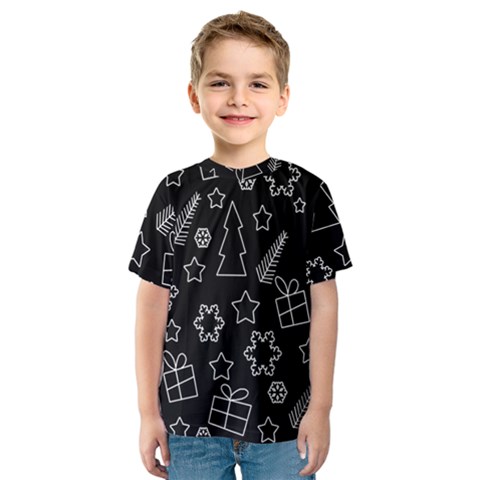 Simple Xmas Pattern Kids  Sport Mesh Tee by Valentinaart