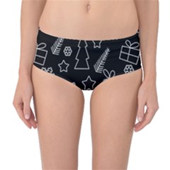 Simple Xmas Pattern Mid-waist Bikini Bottoms by Valentinaart