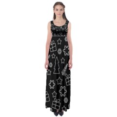 Simple Xmas Pattern Empire Waist Maxi Dress by Valentinaart