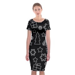 Simple Xmas Pattern Classic Short Sleeve Midi Dress by Valentinaart