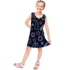 Simple Xmas Pattern Kids  Tunic Dress by Valentinaart