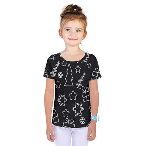 Simple Xmas Pattern Kids  One Piece Tee by Valentinaart