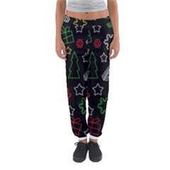 Colorful Xmas Pattern Women s Jogger Sweatpants by Valentinaart