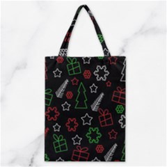 Green And  Red Xmas Pattern Classic Tote Bag by Valentinaart