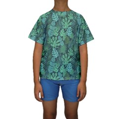 Tropical Plantation Pattern2 Kids  Short Sleeve Swimwear by kostolom3000shop