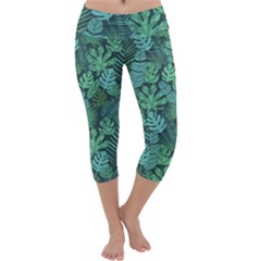 Tropical Plantation Pattern2 Capri Yoga Leggings