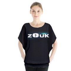 Zouk Dance Batwing Chiffon Blouse