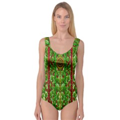 The Golden Moon Over The Holiday Forest Princess Tank Leotard 