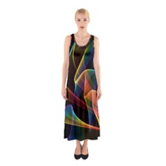 Crystal Rainbow, Abstract Winds Of Love  Sleeveless Maxi Dress by DianeClancy