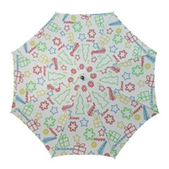 Simple Christmas Pattern Golf Umbrellas by Valentinaart