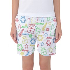 Simple Christmas Pattern Women s Basketball Shorts by Valentinaart