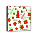 Red and green Christmas pattern Mini Canvas 4  x 4  View1