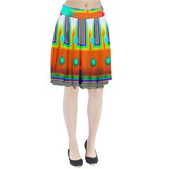 Crossroads Of Awakening, Abstract Rainbow Doorway  Pleated Skirt by DianeClancy