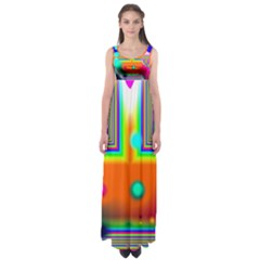 Crossroads Of Awakening, Abstract Rainbow Doorway  Empire Waist Maxi Dress by DianeClancy