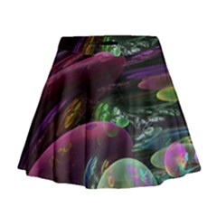 Creation Of The Rainbow Galaxy, Abstract Mini Flare Skirt by DianeClancy