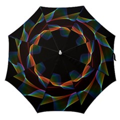 Fluted Cosmic Rafluted Cosmic Rainbow, Abstract Winds Straight Umbrellas by DianeClancy