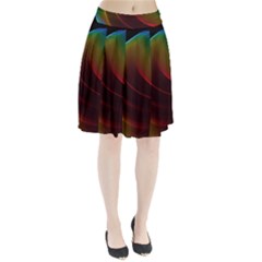 Liquid Rainbow, Abstract Wave Of Cosmic Energy  Pleated Skirt by DianeClancy