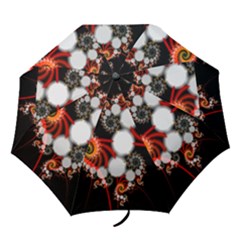 Mysterious Dance In Orange, Gold, White In Joy Folding Umbrellas by DianeClancy