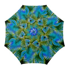 Mystical Spring, Abstract Crystal Renewal Golf Umbrellas by DianeClancy