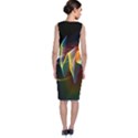 Northern Lights, Abstract Rainbow Aurora Classic Sleeveless Midi Dress View2