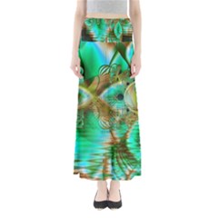 Spring Leaves, Abstract Crystal Flower Garden Maxi Skirts by DianeClancy