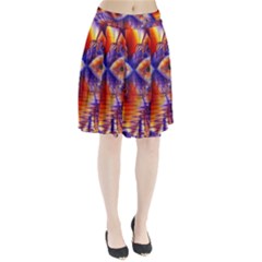 Winter Crystal Palace, Abstract Cosmic Dream (lake 12 15 13) 9900x7400 Smaller Pleated Skirt by DianeClancy