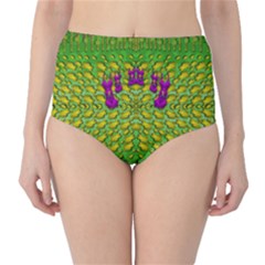 Flowers And Yoga In The Wind High-waist Bikini Bottoms by pepitasart