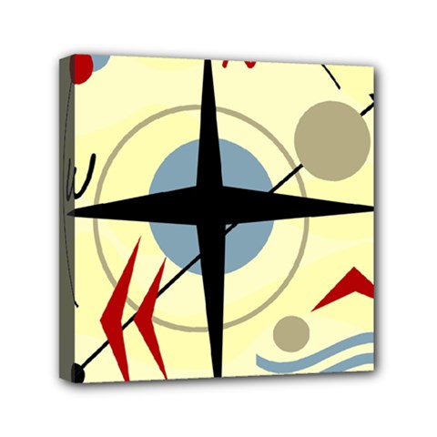 Compass 3 Mini Canvas 6  X 6  by Valentinaart