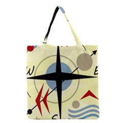 Compass 3 Grocery Tote Bag by Valentinaart