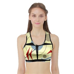 Compass 3 Sports Bra With Border by Valentinaart