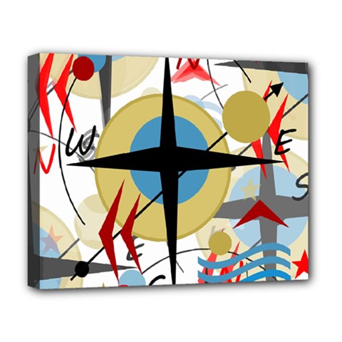 Compass 4 Deluxe Canvas 20  X 16   by Valentinaart