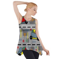 Toy Cars Side Drop Tank Tunic by Valentinaart