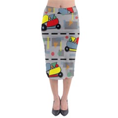 Toy Cars Midi Pencil Skirt by Valentinaart