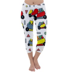 Toy Cars Pattern Capri Winter Leggings  by Valentinaart