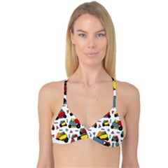 Toy Cars Pattern Reversible Tri Bikini Top by Valentinaart