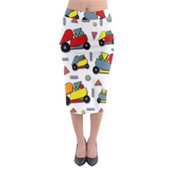 Toy Cars Pattern Midi Pencil Skirt by Valentinaart