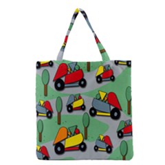 Toy Car Pattern Grocery Tote Bag by Valentinaart