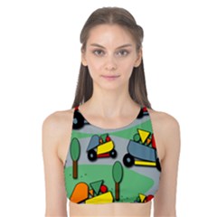 Toy Car Pattern Tank Bikini Top by Valentinaart