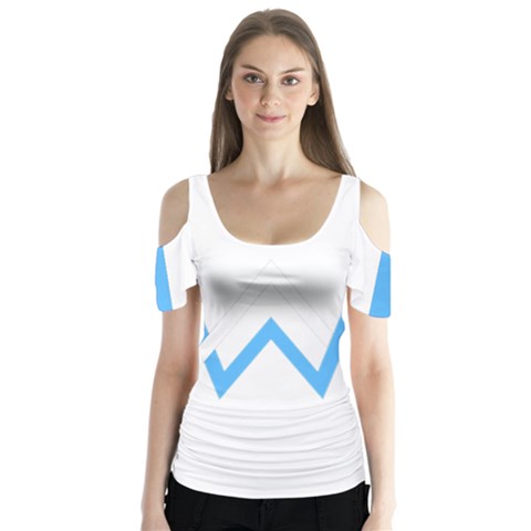 Alan Walker  Logo Butterfly Sleeve Cutout Tee  by bhazkaragriz