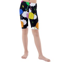 Umbrellas 2 Kids  Mid Length Swim Shorts by Valentinaart