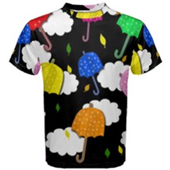 Umbrellas 2 Men s Cotton Tee by Valentinaart