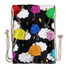 Umbrellas 2 Drawstring Bag (large) by Valentinaart