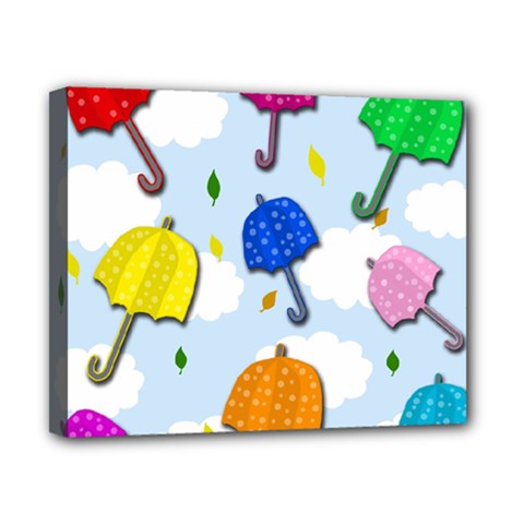 Umbrellas  Canvas 10  X 8  by Valentinaart