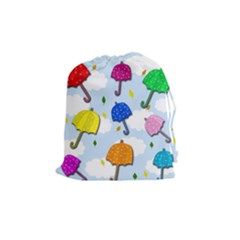 Umbrellas  Drawstring Pouches (medium)  by Valentinaart