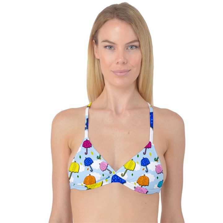 Umbrellas  Reversible Tri Bikini Top