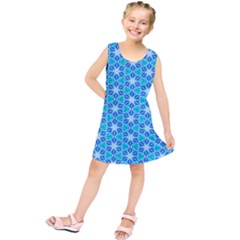 Aqua Hawaiian Stars Under A Night Sky Dance Kids  Tunic Dress by DianeClancy