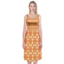 Peach Pineapple Abstract Circles Arches Midi Sleeveless Dress View1