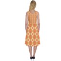 Peach Pineapple Abstract Circles Arches Midi Sleeveless Dress View2