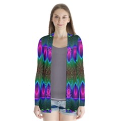 Star Of Leaves, Abstract Magenta Green Forest Cardigans by DianeClancy