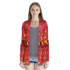  Flame Delights, Abstract Red Orange Cardigans by DianeClancy